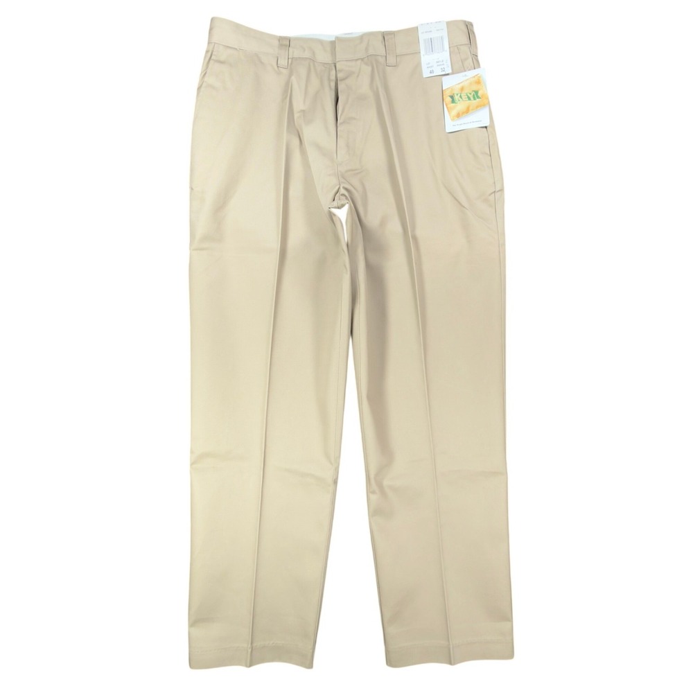 KEY Modern Workwear Chino Pants Mens 40x32 Tan Khaki Twill NWT